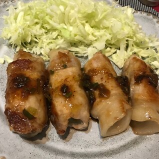 長ネギの豚肉巻き◎ネギソース